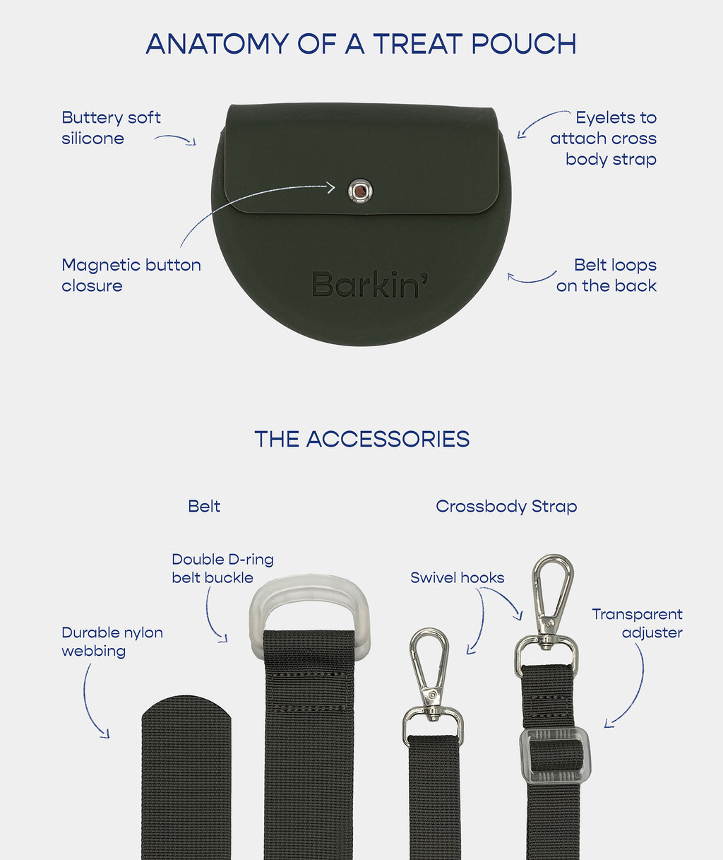 The Barkin’ Treat Pouch - Olive