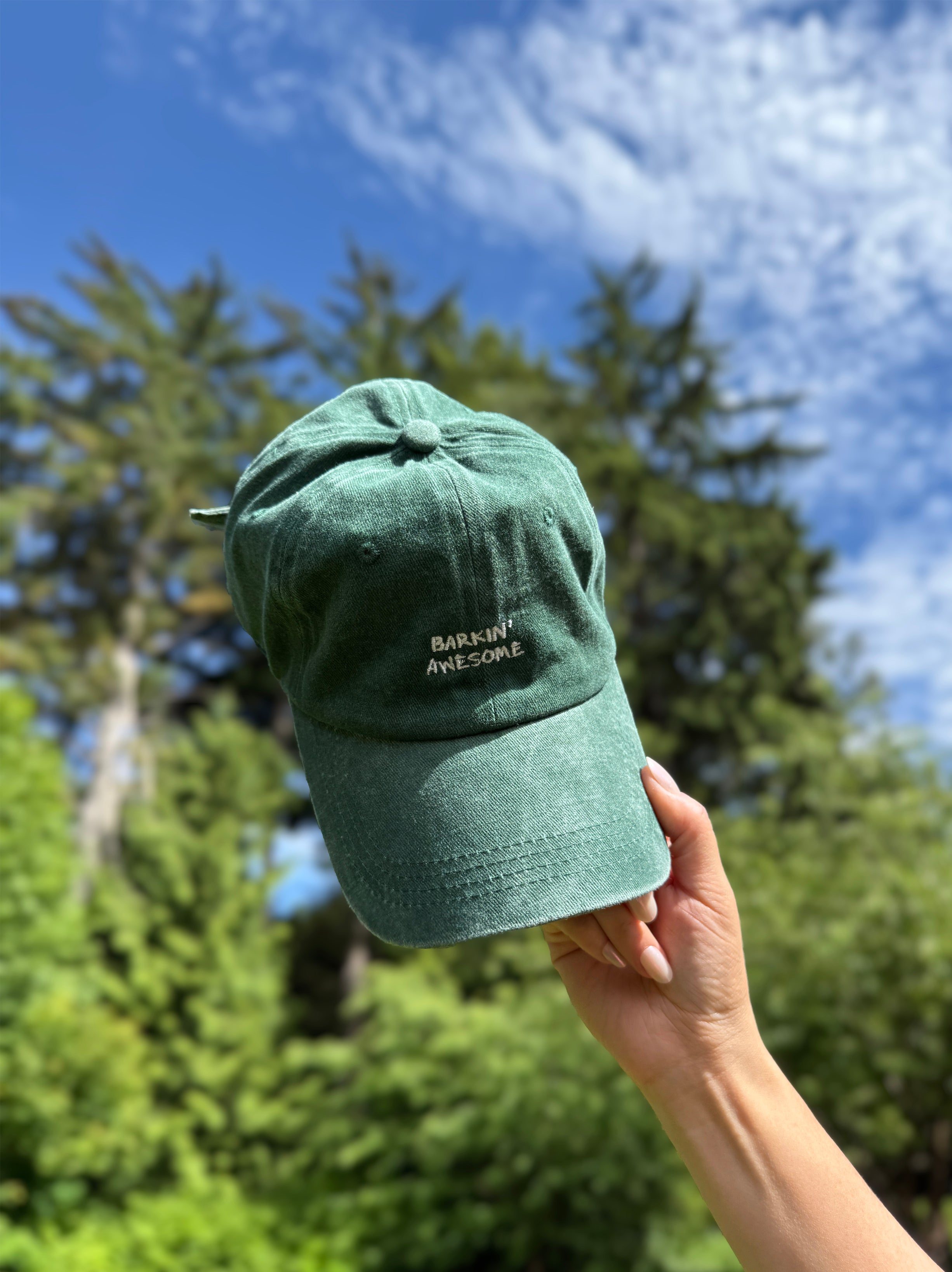 Barkin' Awesome Vintage Hat -  Green