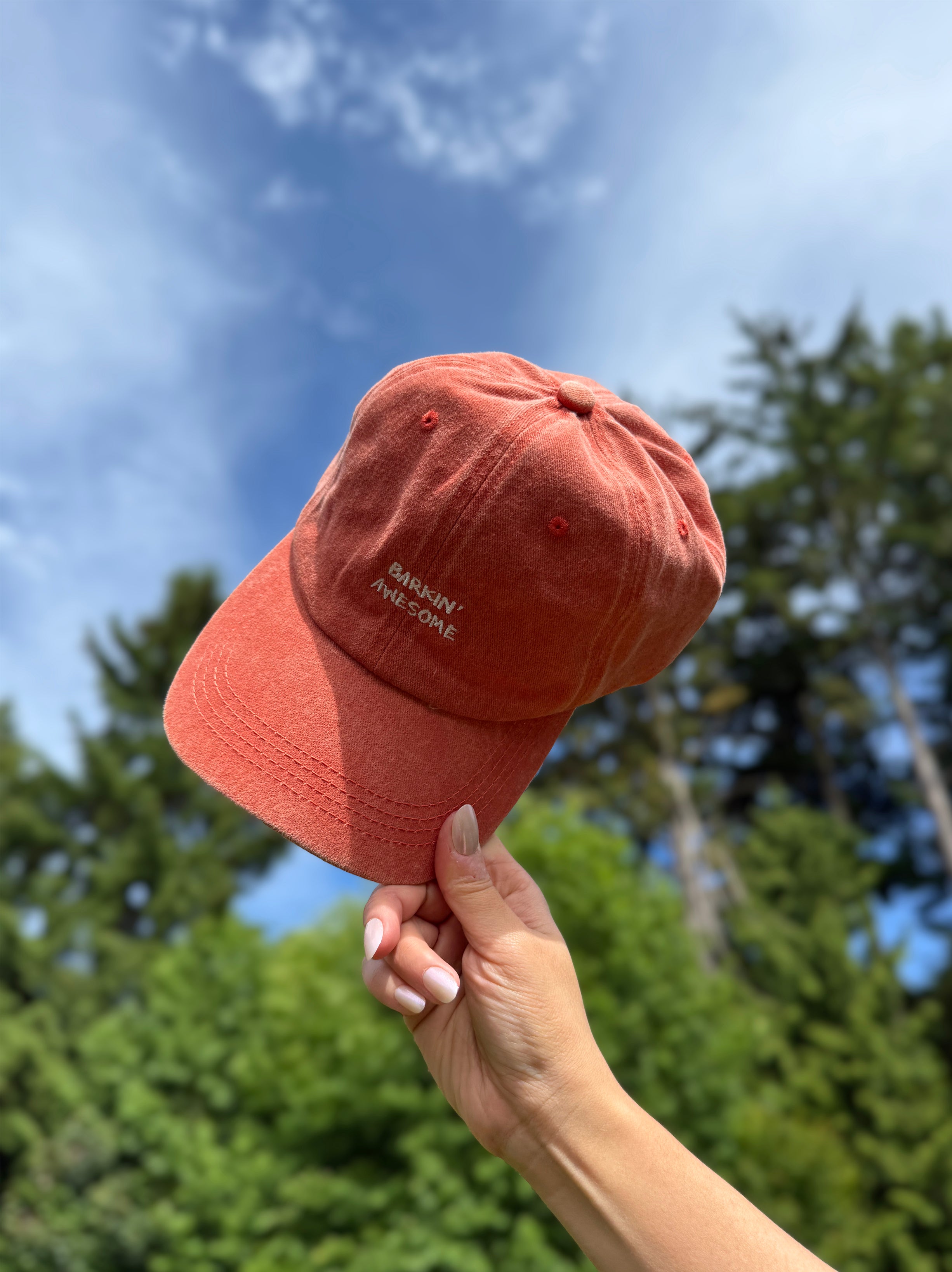 Barkin' Awesome Vintage Hat -  Orange