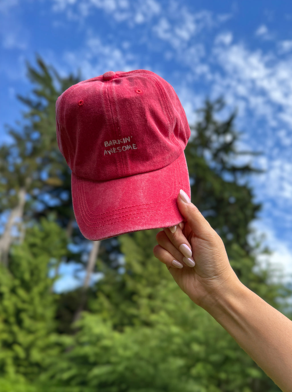 Barkin' Awesome Vintage Hat -  Pink