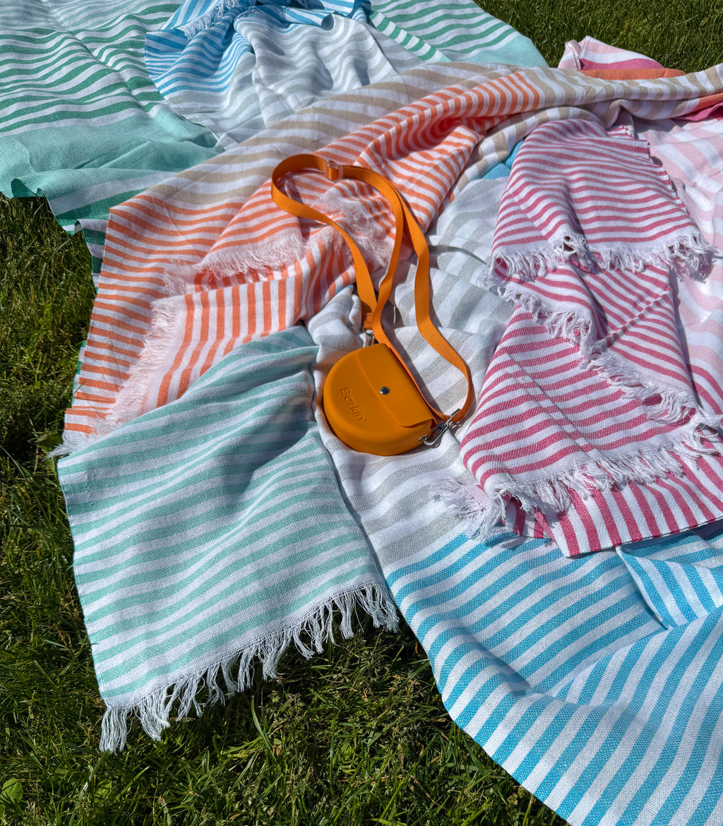 The Barkin' Towel - Pink Stripe