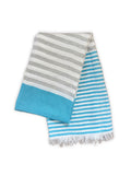 The Barkin' Towel - Blue Stripe