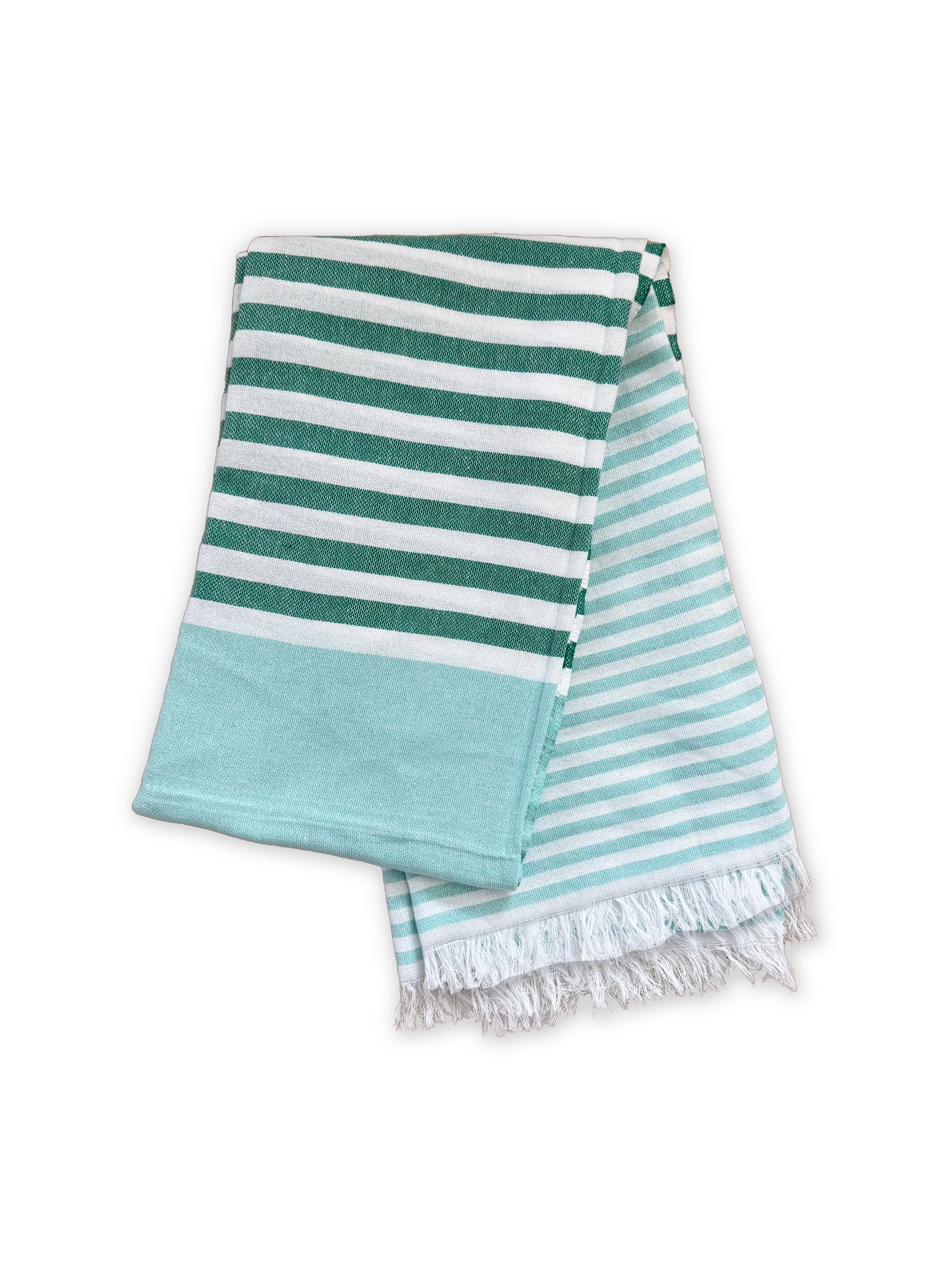 The Barkin' Towel - Green Stripe