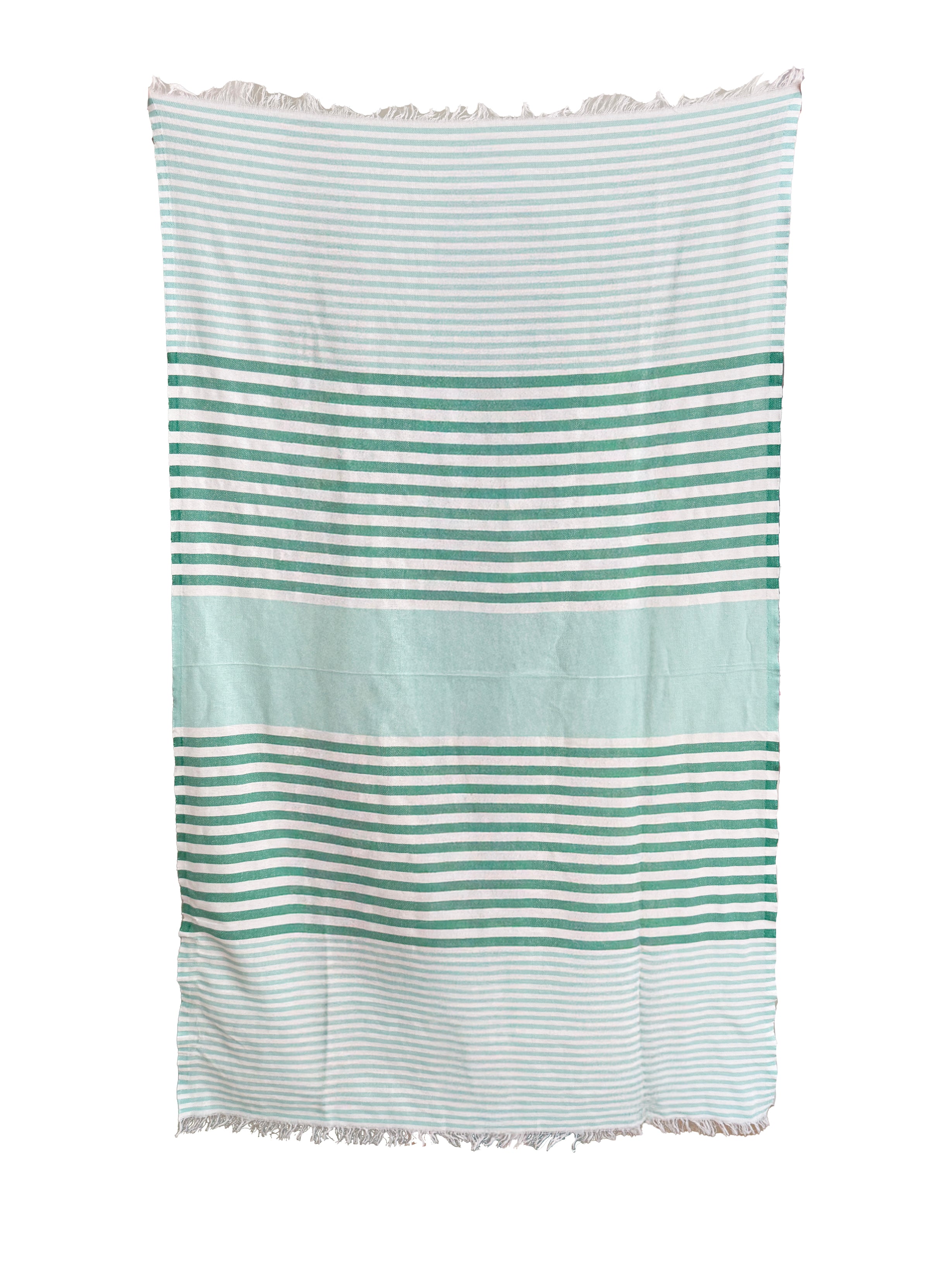 The Barkin' Towel - Green Stripe
