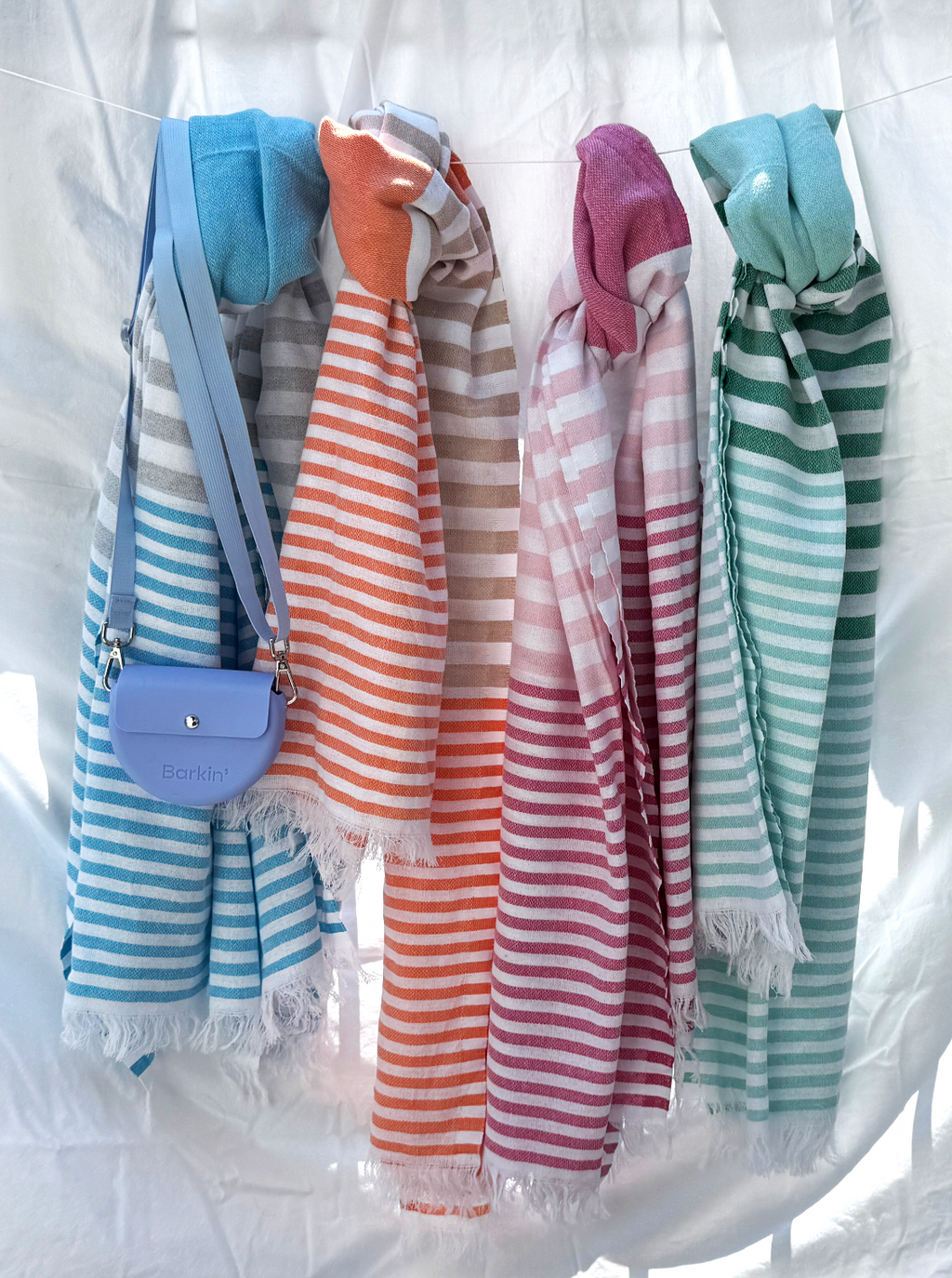 The Barkin' Towel - Pink Stripe